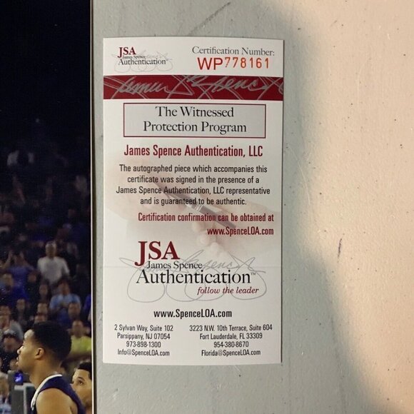 Kris Jenkins Autograph Signed Villanova Drawn Play The Shot 16x20 Photo JSA - Picture 4 of 4